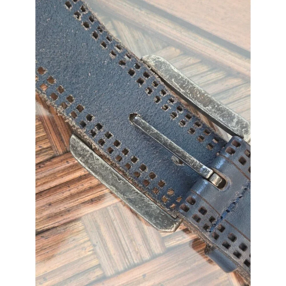 Johnston & Murphy Italian Leather Belt 38 Distressed Vintage